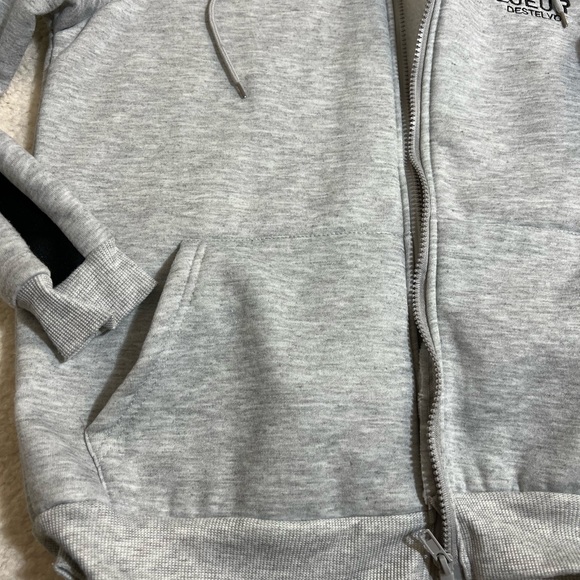 Yesstyle: Iduna - Contrast Trim Zip Hoodie - Picture 6 of 7